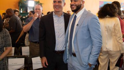 Asm. Bryan with Mayor Garcetti