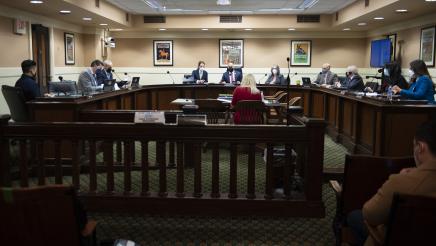 Wide view of committee members