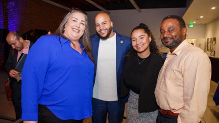 Asm. Bryan with three attendees