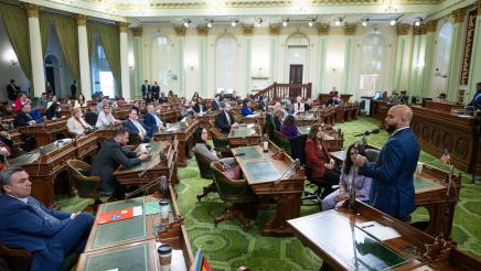 Asm. Bryan speaking on the Assembly Floor