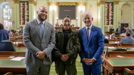 Asm. Bryan and Asm. Lowenthal with officer